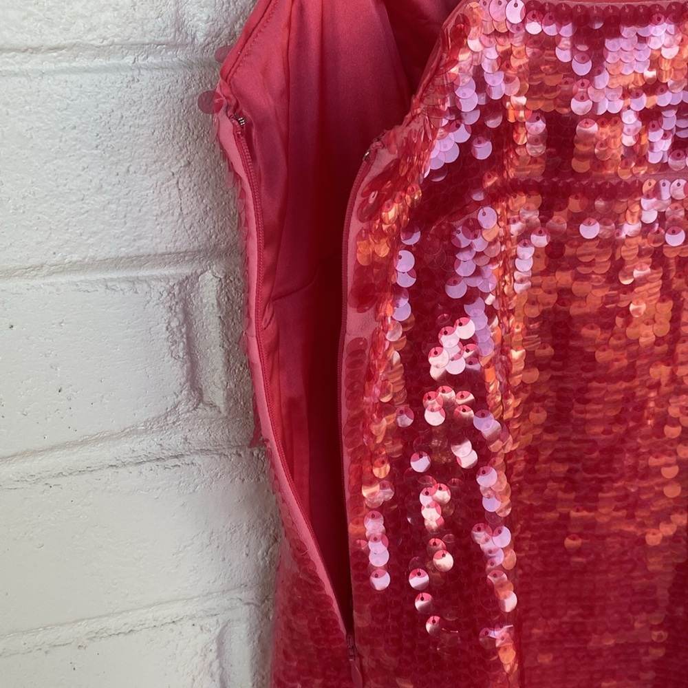NWT Susana Monaco Sequin Mini Dress in Pink Azalea - Picture 9 of 10